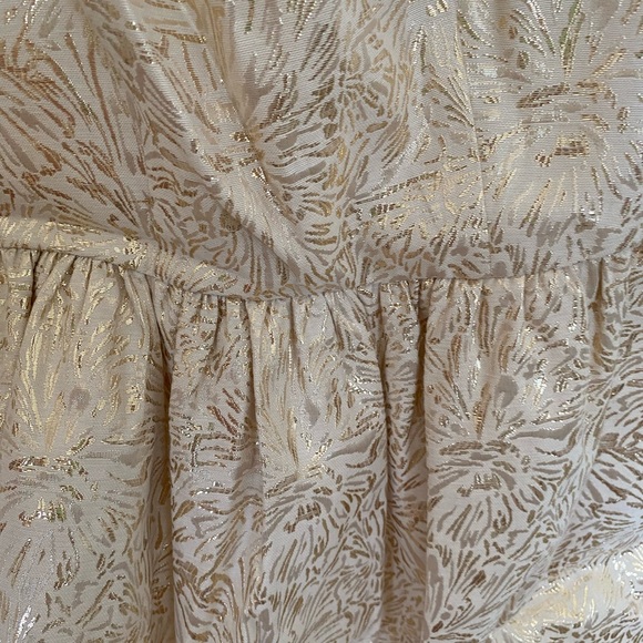 Urban Outfitters 2013 Gold Holiday Dress with Back Cut Outs - Picture 8 of 9